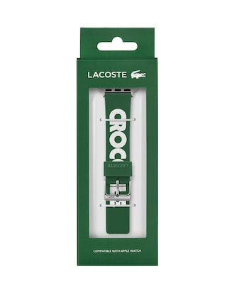 Unisex Croc Print Green Silicone Apple Watch Strap