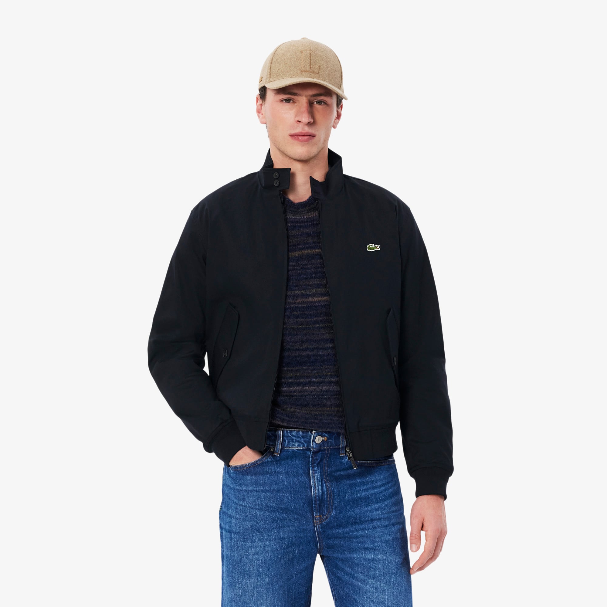 Men's Water-Repellent Twill Harrington Jacket - Jackets & Coats