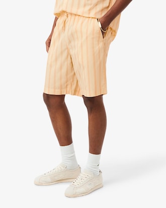 Striped Cotton Poplin Shorts