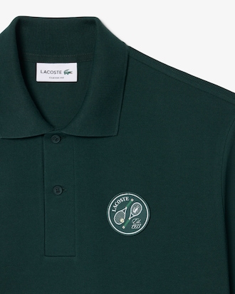 Classic Fit Badge Accent Petit Piqu&eacute; Polo Shirt