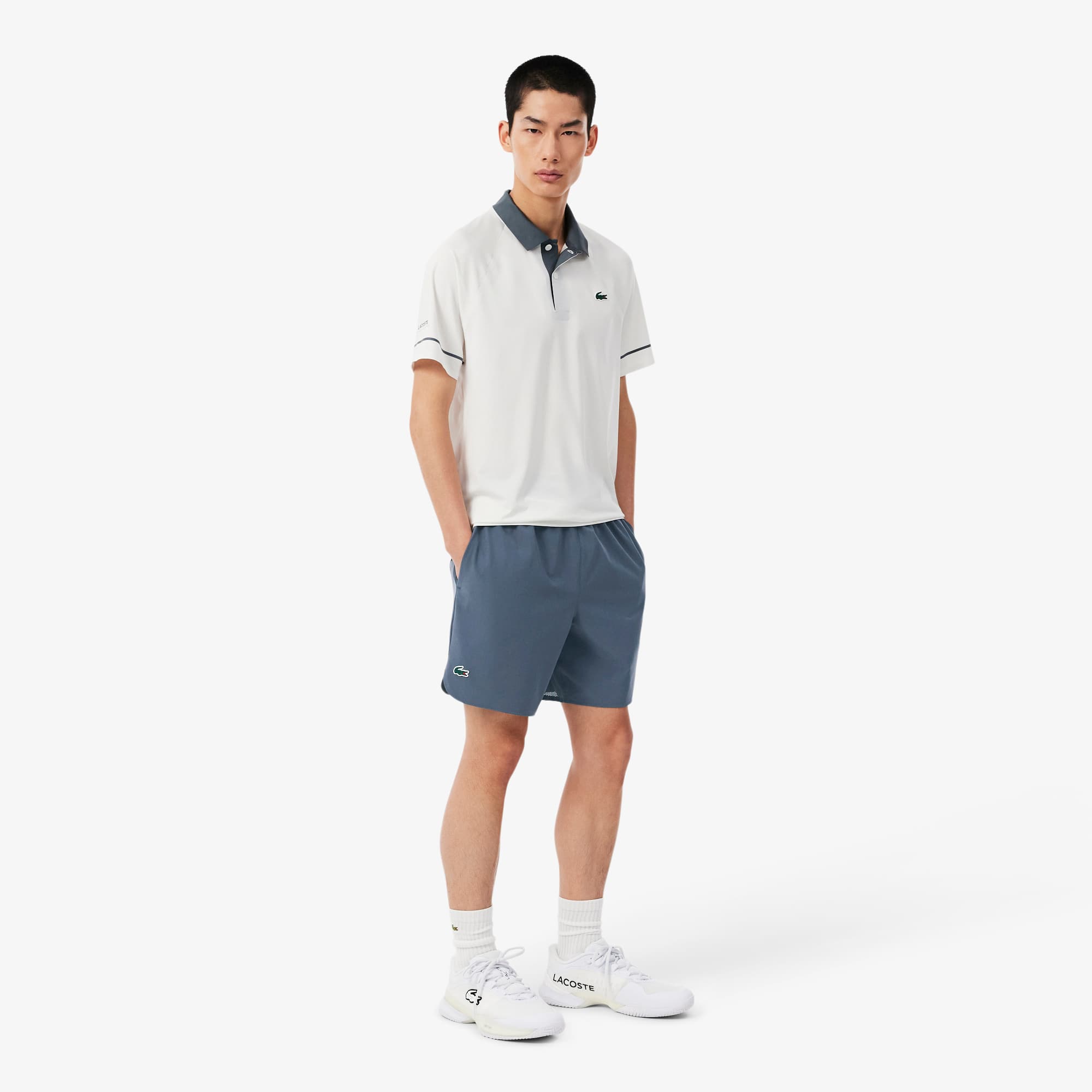 Short Deportivo Lacoste Tennis x Novak Djokovic Gris