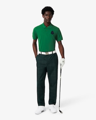 Mini Piqu&eacute; Badge Accent Stretch Golf Polo Shirt