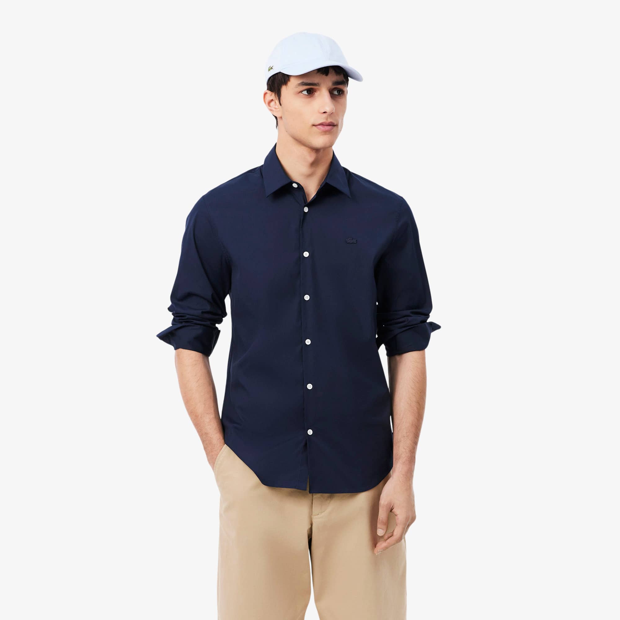 Slim Fit Stretch Poplin Shirt