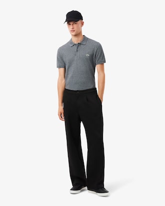 Men's Loose Fit Piqué Pleated Pants