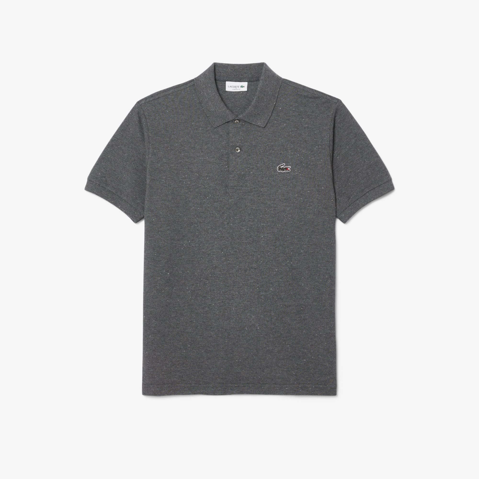 Lacoste Men's Classic Fit Piqué Marl Polo - M - 4 In Black
