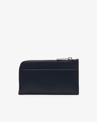 Tarjetero Fitzgerald con cierre en piel para hombre