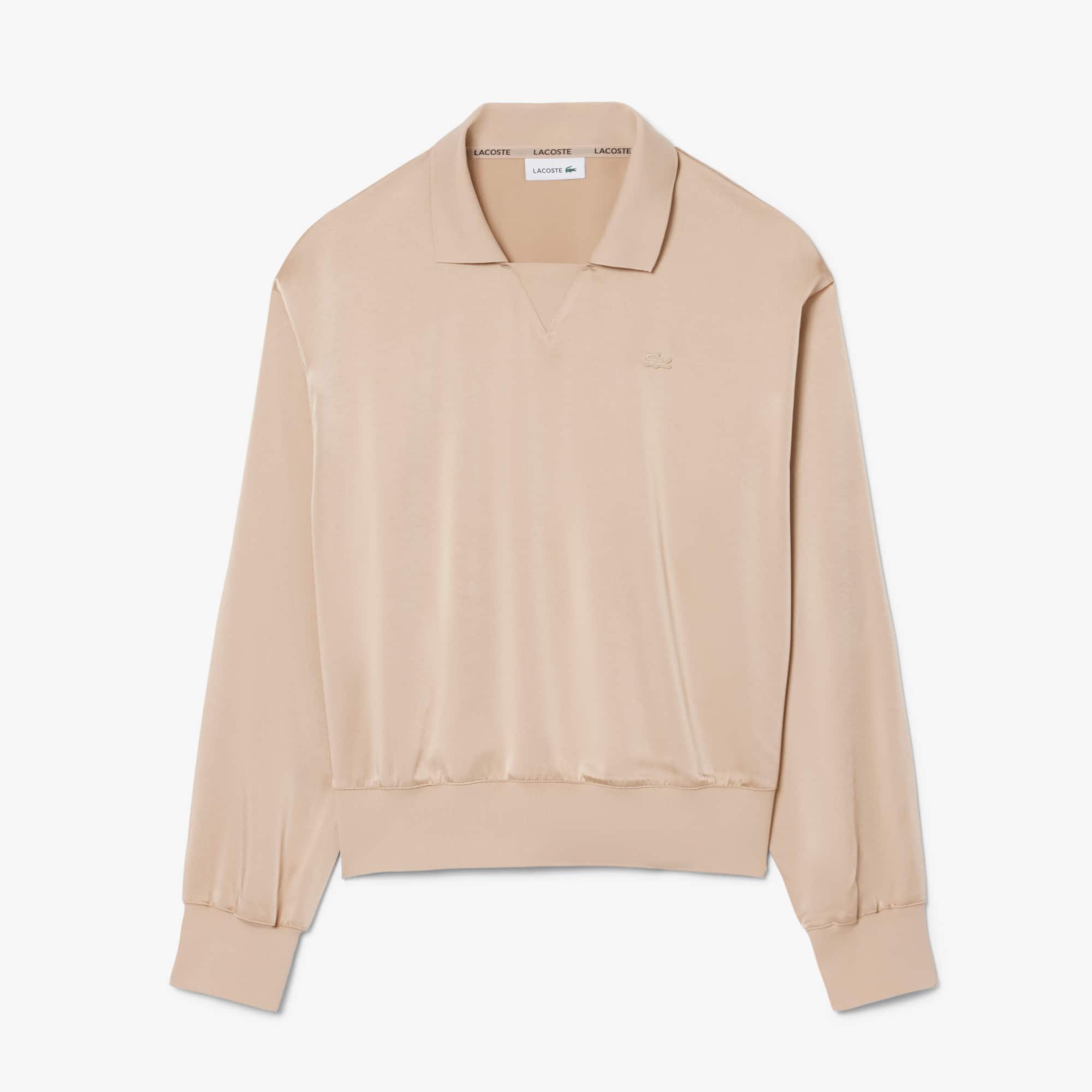 Relaxed Fit Satin Polo