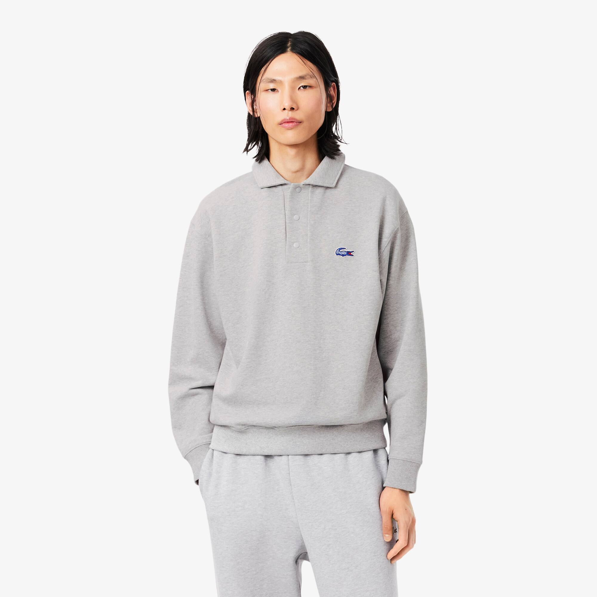 Fleece Polo Collar Sweatshirt