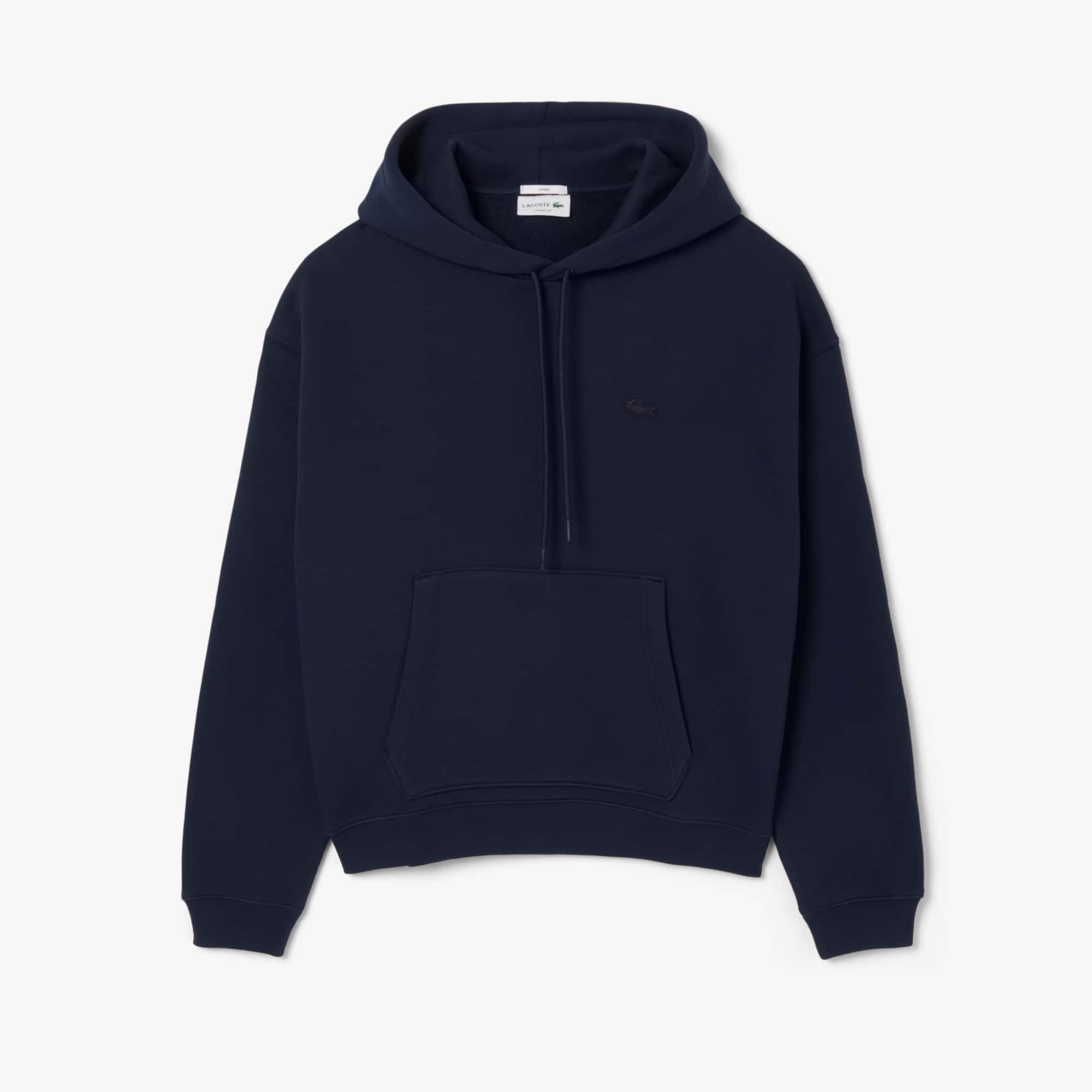 Lacoste Unisex Heavy Fleece Hoodie - Xxs In Blue