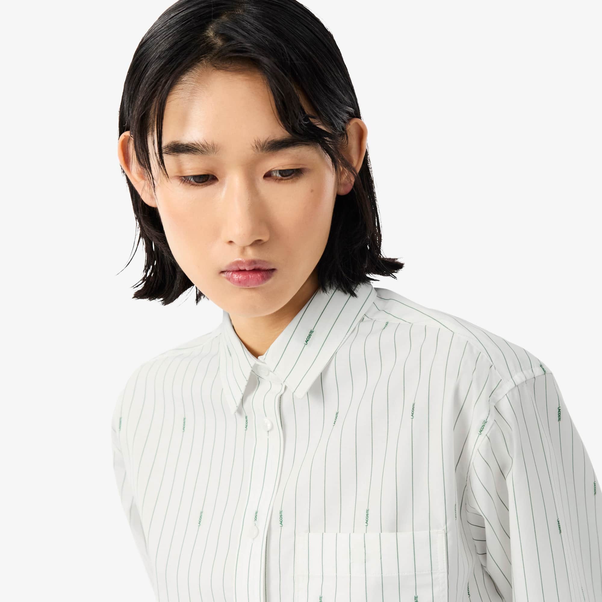 Oversized Striped Jacquard Shirt