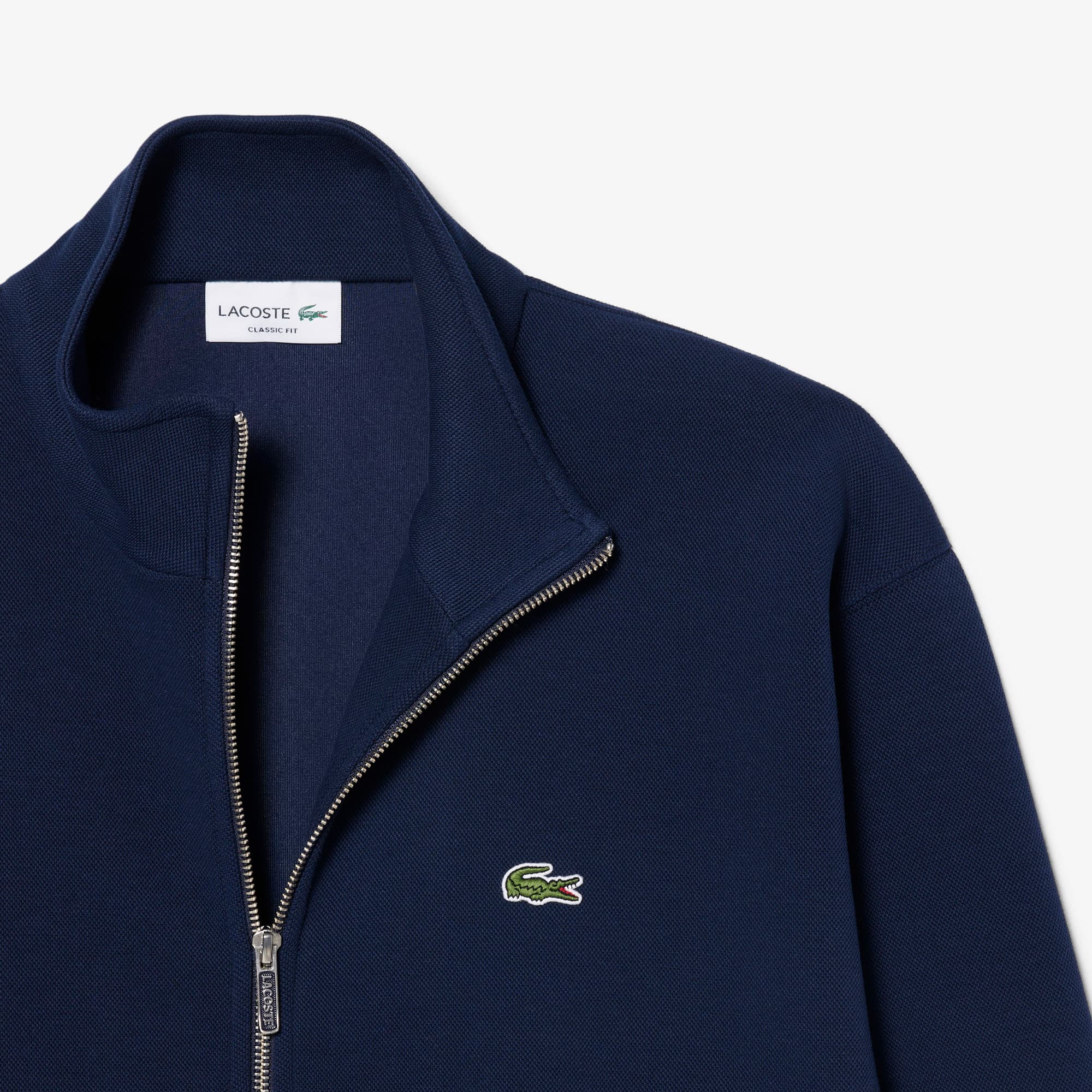 Double Face Piqué Zipped Sweatshirt