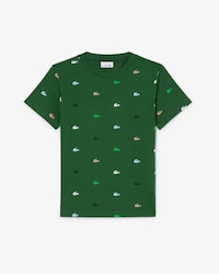 Crocodile Print Cotton T-shirt