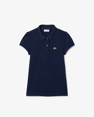 Kids' Scalloped Collar Mini Piqu&eacute; Polo