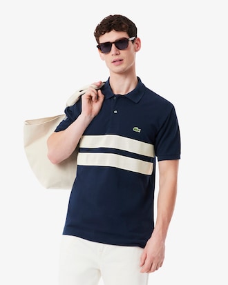 Men's Bold Stripes Classic Fit L.12.12 Polo