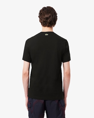 Playera para hombre de corte regular de punto estampado