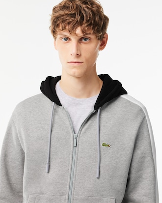 Men's Zip-Up Colorblock Hoodie