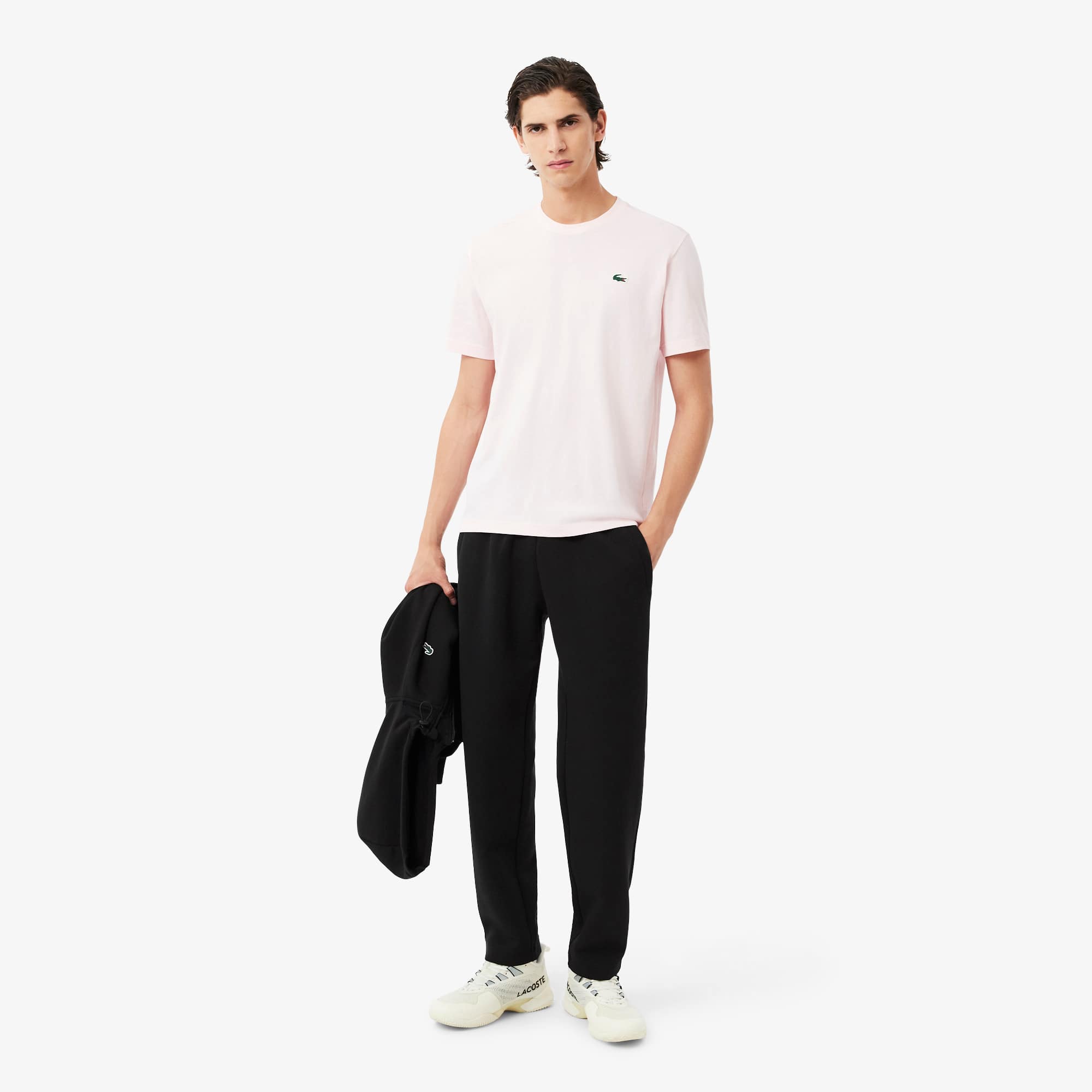 Lacoste Men's Lightweight Sweatpants - S - 3 In Black