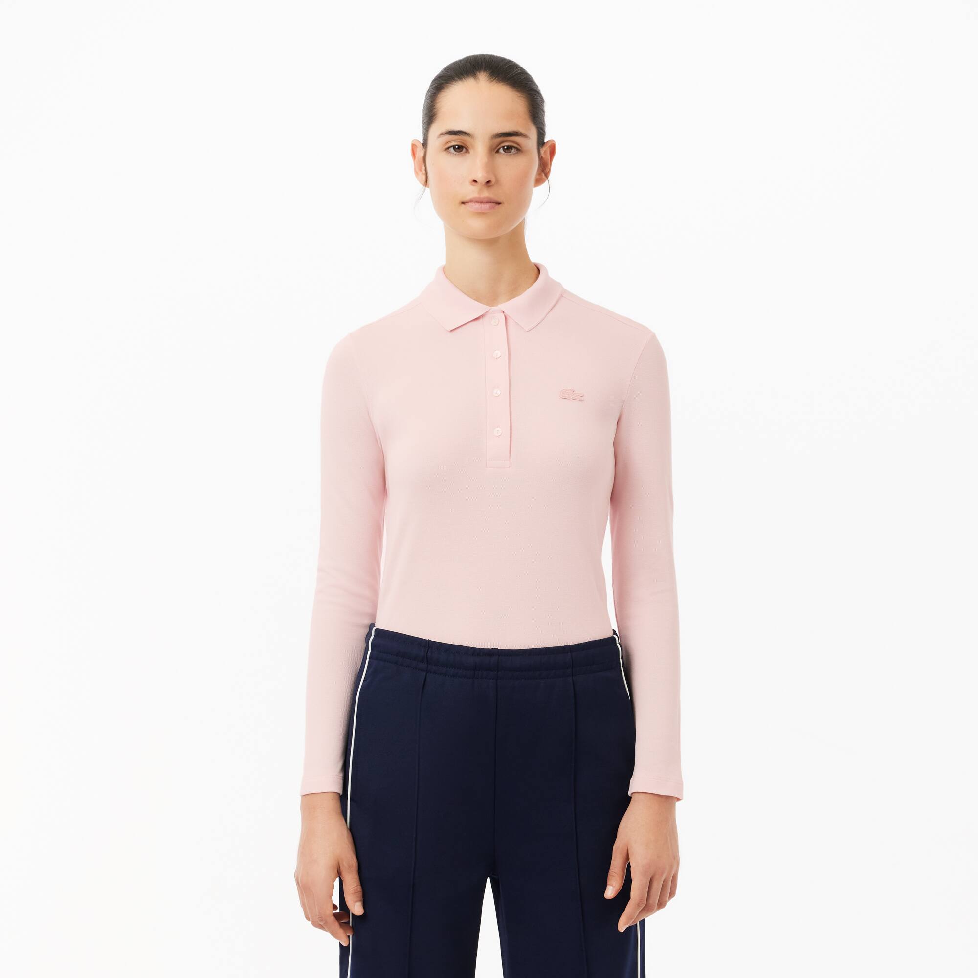 Lacoste Women's Slim Fit L.12.d Stretch Mini Piqué Polo - 32 In Pink