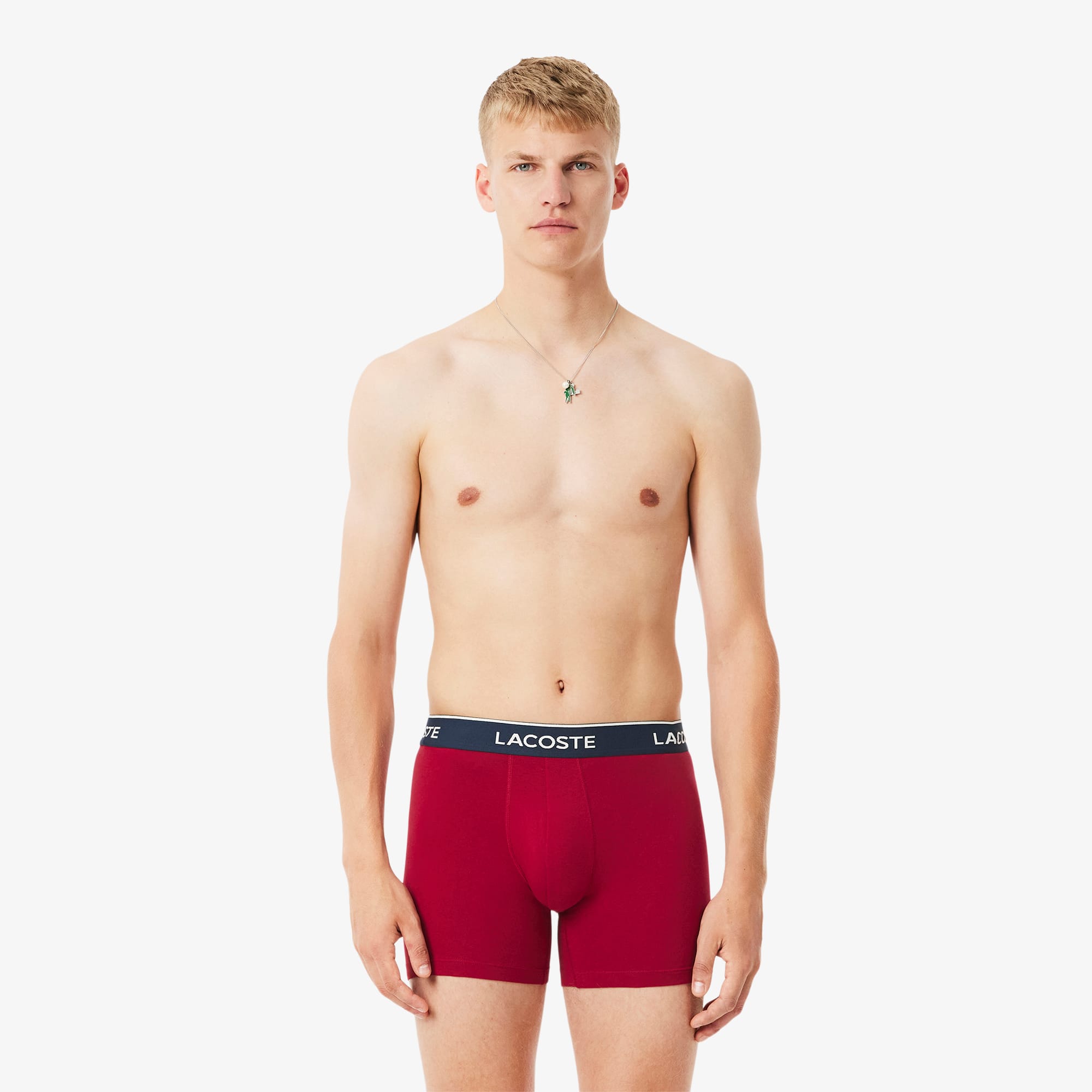 Lacoste Men's 3-Pack Stretch Cotton Boxer Briefs
