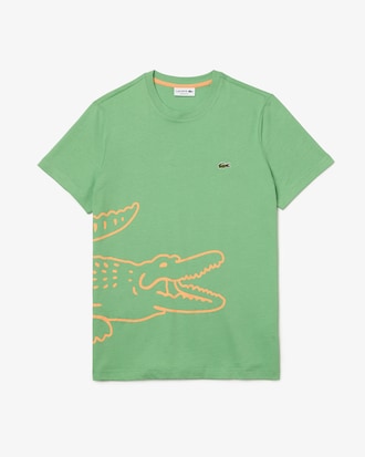 Men&rsquo;s Crew Neck Crocodile Print Organic Cotton T-shirt