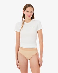 Logo Waist Microfiber String Briefs