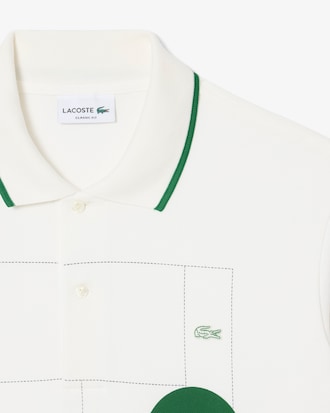 Classic Fit Graphic Petit Piqu&eacute; Polo Shirt