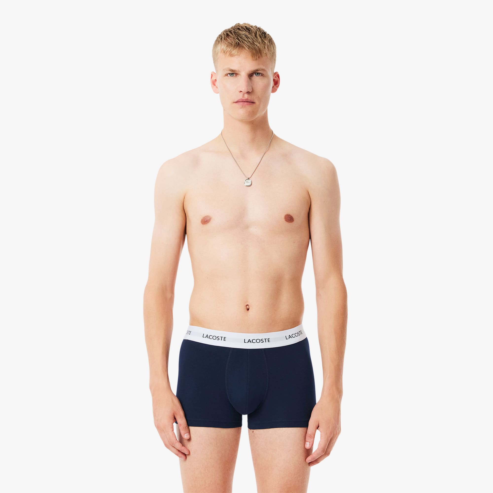 Lacoste Men's 3-Pack Stretch Cotton Trunks