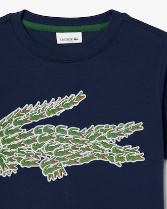 Boys' Crocodile Print Cotton T-Shirt
