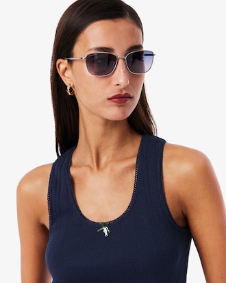 Women's Slim Fit Pointelle Knit Cotton Tank Top