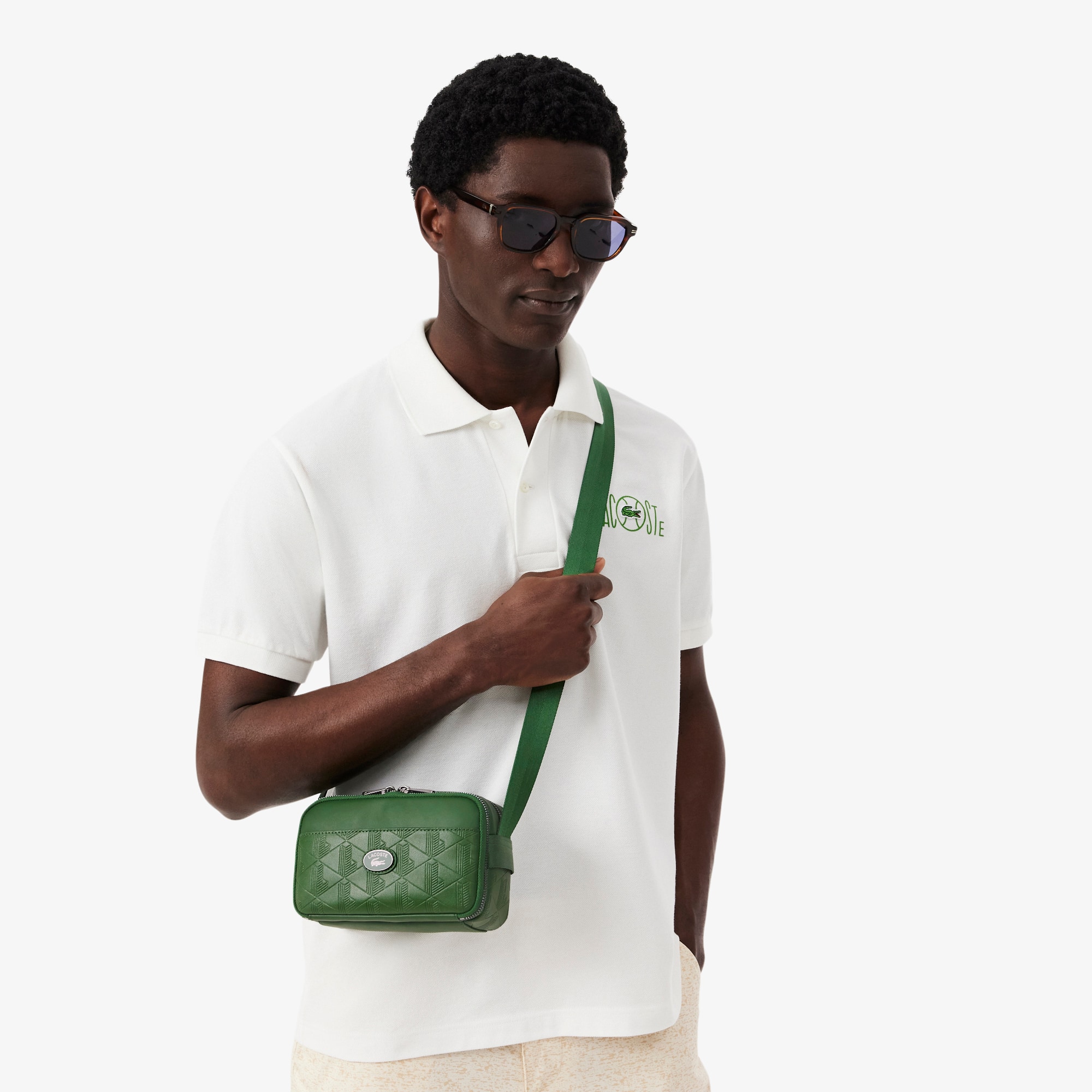 Vertical Leather Monogram Satchel - Bags - New In 2026 | Lacoste
