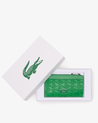 Men's Monogram Leather Zip Card Holder