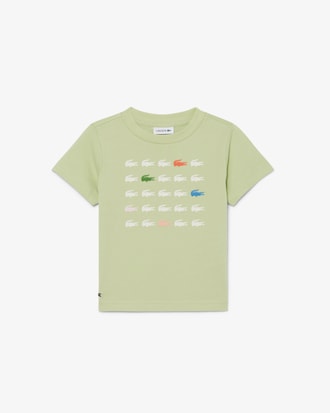 Crocodile Print Cotton T-Shirt