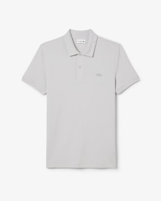 Slim Fit Jacquard Branded Piqu&eacute; Polo Shirt