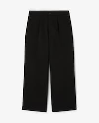 Men's Loose Fit Piqu&eacute; Pleated Pants