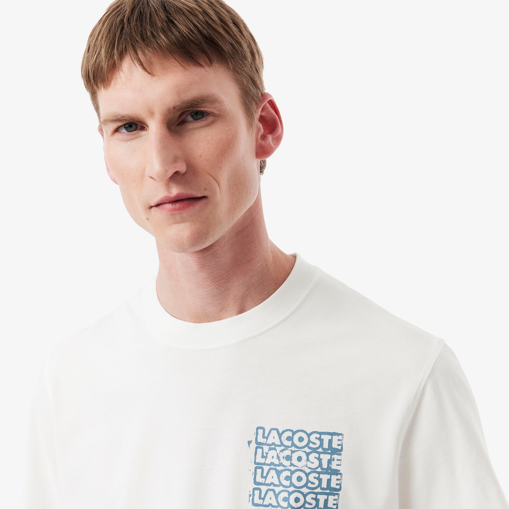 【LC25SS314】LACOSTE メンズクルーネックTシャツ TH0288 Men's Cotton Jersey Graphic T-Shirt - T-shirts - New In 2025