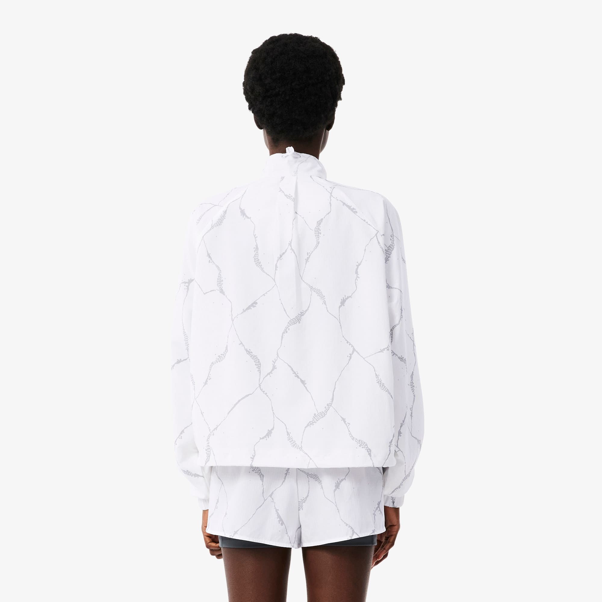 Reflective Crocodile Print Tennis Jacket