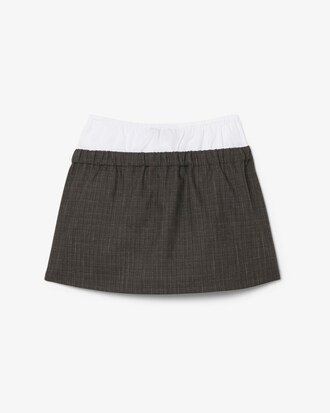 Runway Wool Mix Mini Skirt