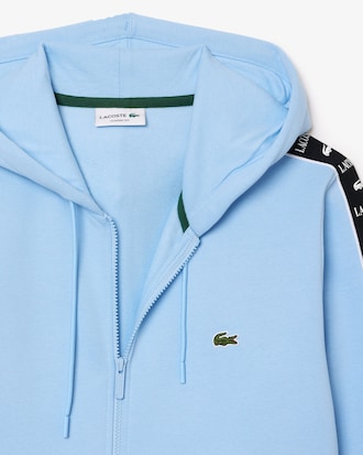 Men's Logo Stripe Zip-Up Hoodie