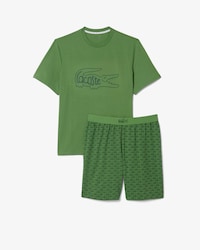 Conjunto De Pijama De Algod&oacute;n Con Estampado De Cocodrilo