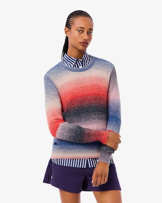 Women's Crew Neck Ombré Sweater