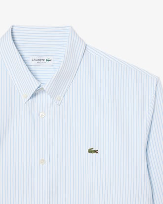 Men's Regular Fit Striped Pinpoint Shirt