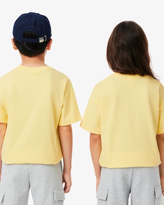 Kids' Contrast Badge Cotton T-Shirt