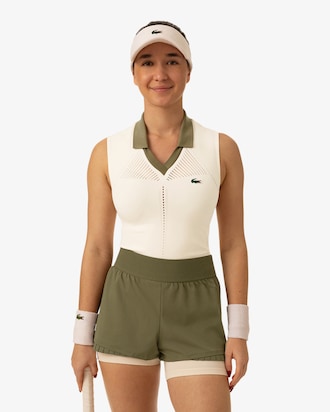 Women's Sleeveless Stretch Knit Tennis Polo