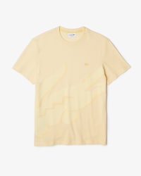 Men's Crocodile Print Crew Neck Stretch Organic Cotton T-Shirt