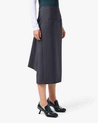 Runway Flap Detail Midi Skirt