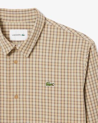 Men's Oversized Heavy Cotton Plaid Overshirt