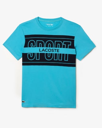 Playera deportiva con estampado de algodón para hombre