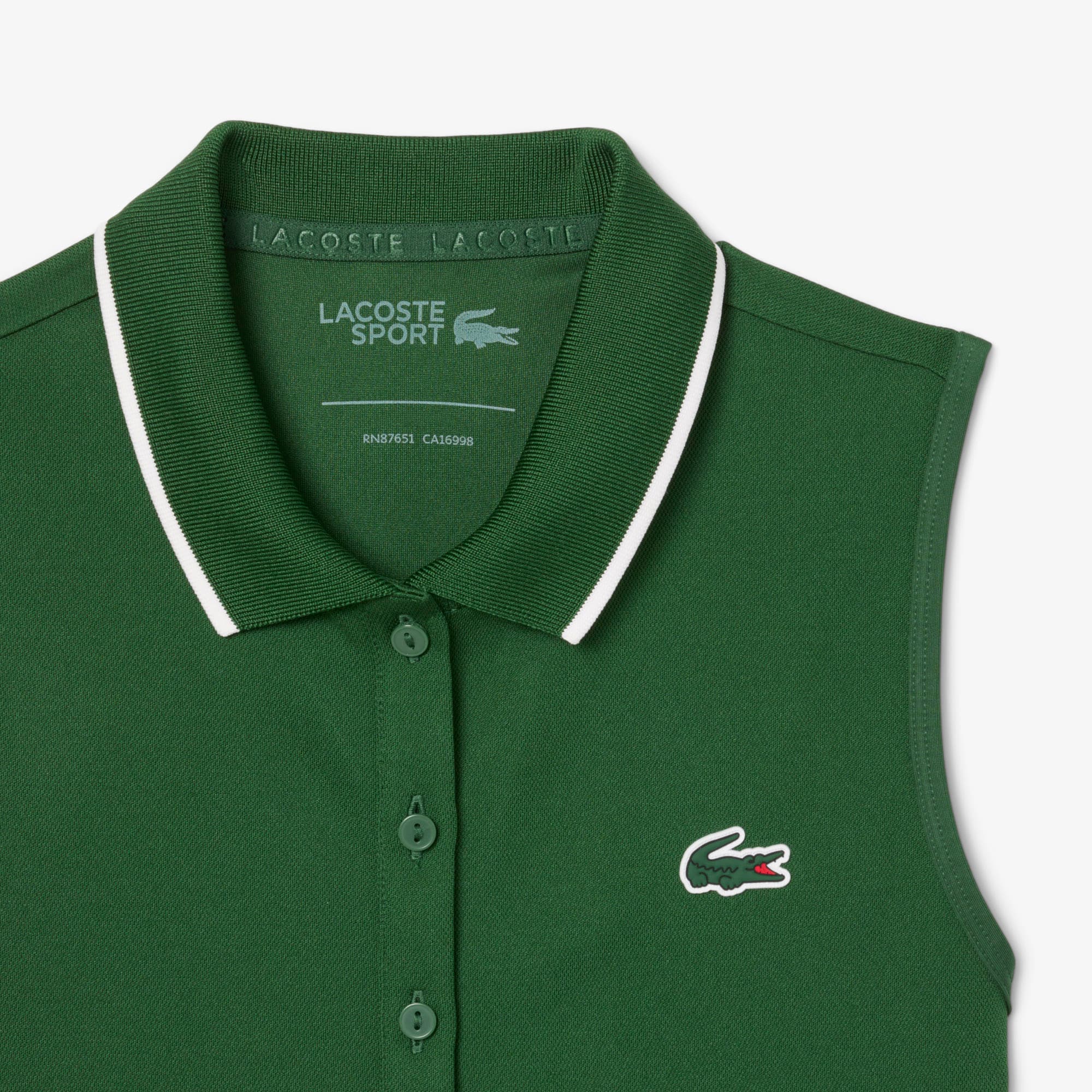 lacoste tennis dress green Lacoste Women's Sleeveless Pleated Dress
