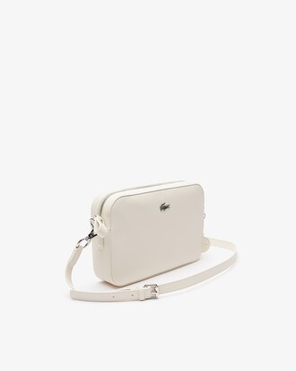 Bolso crossbody cuadrado con exterior en canvas recubierta para mujer