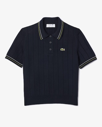 Women's Made In France Ribbed Cotton Polo